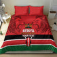 Custom Kenya Football Bedding Set Go Harambee Stars African Pattern