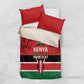 Custom Kenya Football Bedding Set Go Harambee Stars African Pattern
