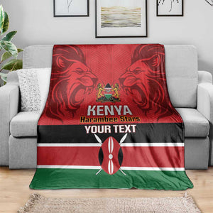 Custom Kenya Football Blanket Go Harambee Stars African Pattern