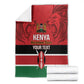 Custom Kenya Football Blanket Go Harambee Stars African Pattern