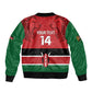 Custom Kenya Football Bomber Jacket Go Harambee Stars African Pattern