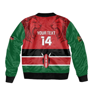 Custom Kenya Football Bomber Jacket Go Harambee Stars African Pattern