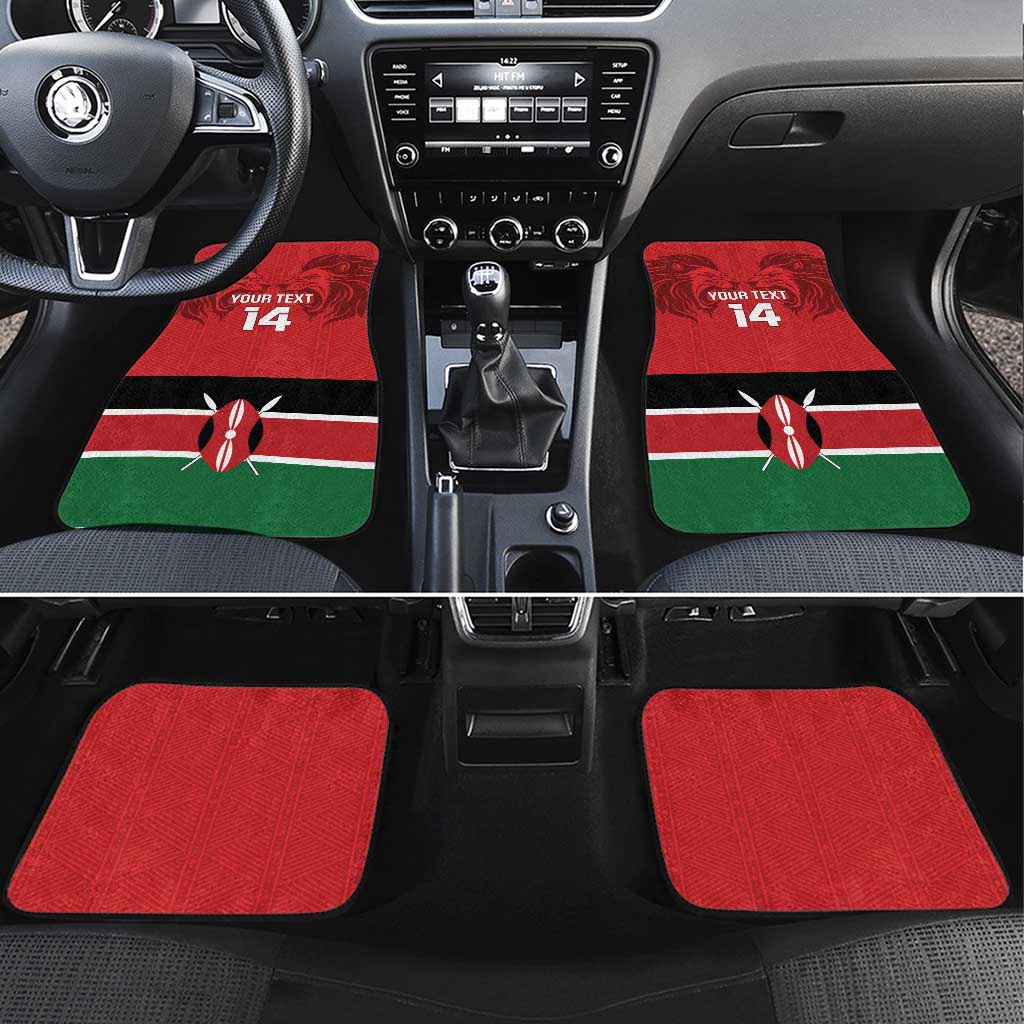 Custom Kenya Football Car Mats Go Harambee Stars African Pattern