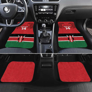 Custom Kenya Football Car Mats Go Harambee Stars African Pattern