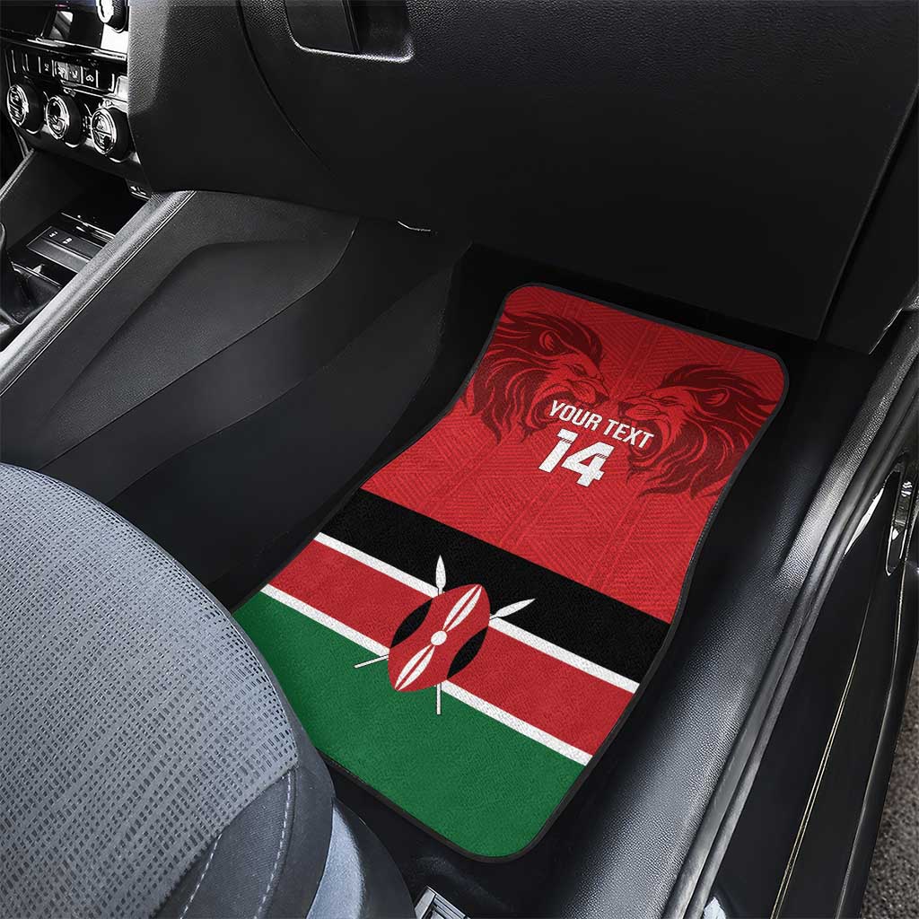 Custom Kenya Football Car Mats Go Harambee Stars African Pattern