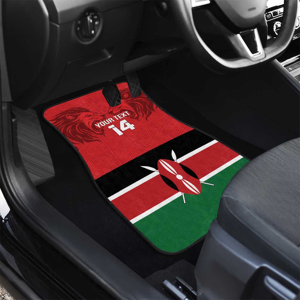Custom Kenya Football Car Mats Go Harambee Stars African Pattern