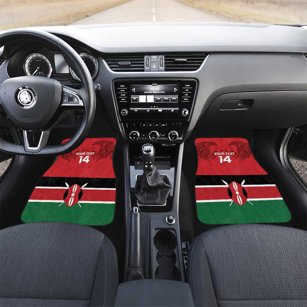 Custom Kenya Football Car Mats Go Harambee Stars African Pattern