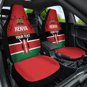 Custom Kenya Football Car Seat Cover Go Harambee Stars African Pattern