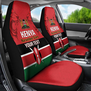 Custom Kenya Football Car Seat Cover Go Harambee Stars African Pattern