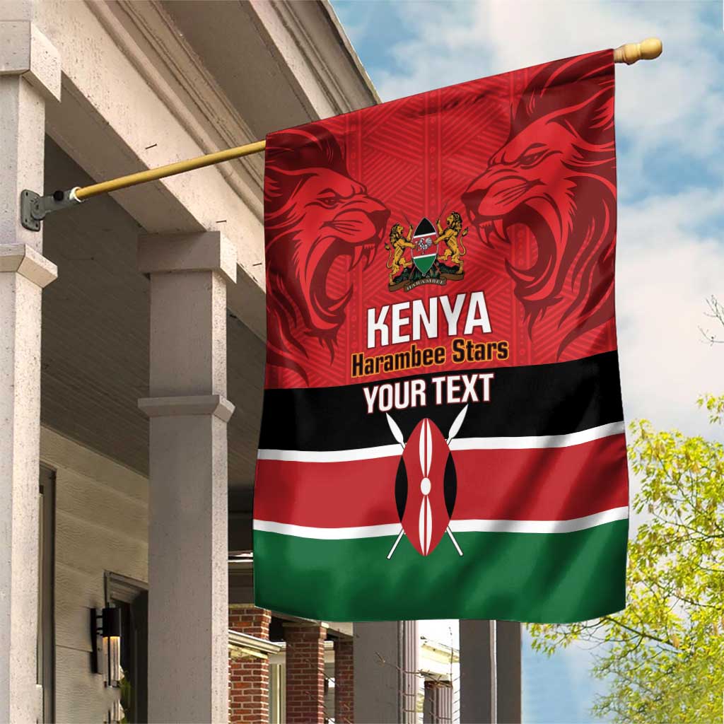 Custom Kenya Football Garden Flag Go Harambee Stars African Pattern