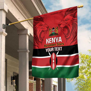 Custom Kenya Football Garden Flag Go Harambee Stars African Pattern