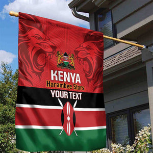 Custom Kenya Football Garden Flag Go Harambee Stars African Pattern