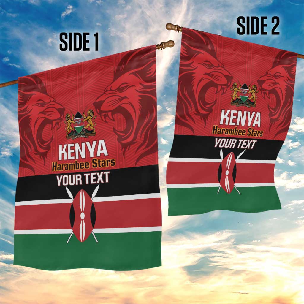 Custom Kenya Football Garden Flag Go Harambee Stars African Pattern