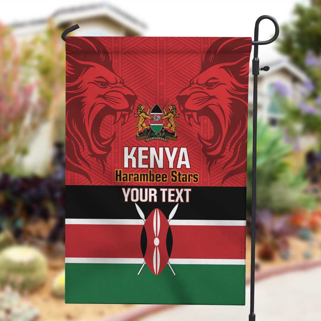 Custom Kenya Football Garden Flag Go Harambee Stars African Pattern