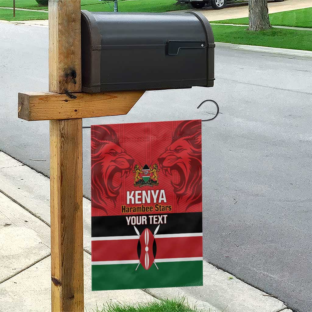 Custom Kenya Football Garden Flag Go Harambee Stars African Pattern