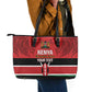 Custom Kenya Football Leather Tote Bag Go Harambee Stars African Pattern