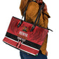 Custom Kenya Football Leather Tote Bag Go Harambee Stars African Pattern