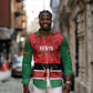 Custom Kenya Football Long Sleeve Button Shirt Go Harambee Stars African Pattern