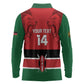 Custom Kenya Football Long Sleeve Polo Shirt Go Harambee Stars African Pattern