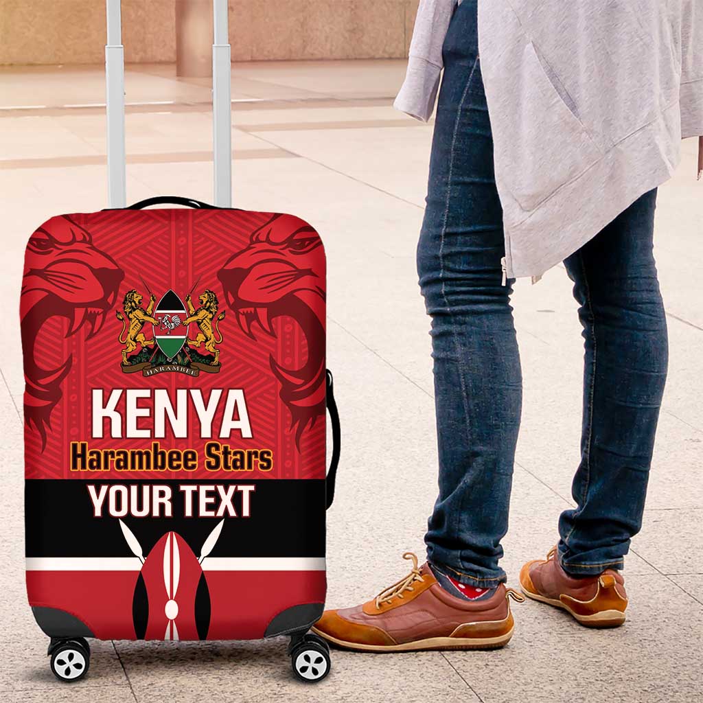 Custom Kenya Football Luggage Cover Go Harambee Stars African Pattern