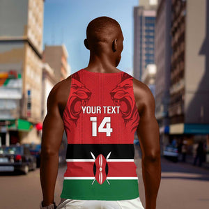 Custom Kenya Football Men Tank Top Go Harambee Stars African Pattern