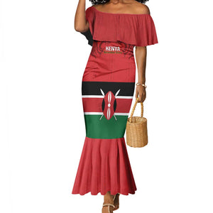 Custom Kenya Football Mermaid Dress Go Harambee Stars African Pattern