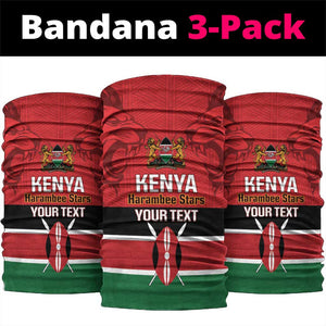 Custom Kenya Football Neck Gaiter Go Harambee Stars African Pattern LT14
