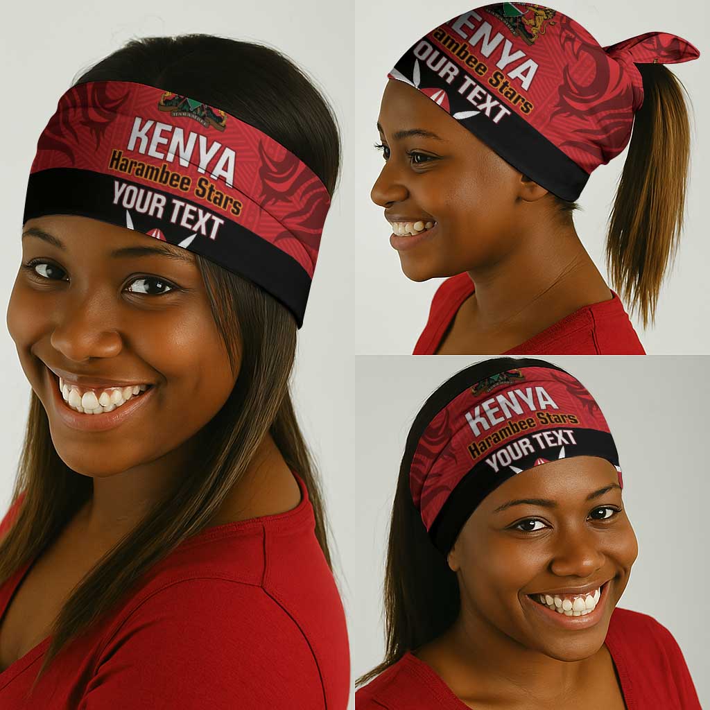 Custom Kenya Football Neck Gaiter Go Harambee Stars African Pattern LT14