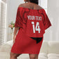 Custom Kenya Football Off Shoulder Short Dress Go Harambee Stars African Pattern