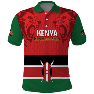 Custom Kenya Football Polo Shirt Go Harambee Stars African Pattern