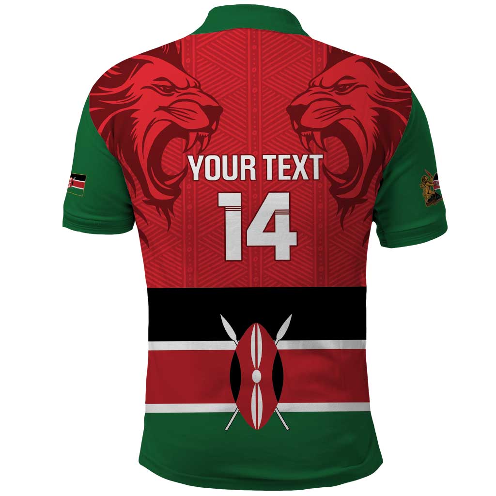 Custom Kenya Football Polo Shirt Go Harambee Stars African Pattern