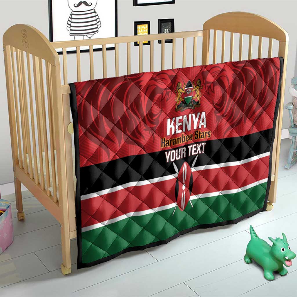 Custom Kenya Football Quilt Go Harambee Stars African Pattern