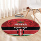 Custom Kenya Football Round Carpet Go Harambee Stars African Pattern