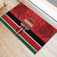 Custom Kenya Football Rubber Doormat Go Harambee Stars African Pattern