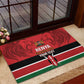 Custom Kenya Football Rubber Doormat Go Harambee Stars African Pattern