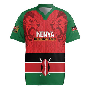 Custom Kenya Football Rugby Jersey Go Harambee Stars African Pattern