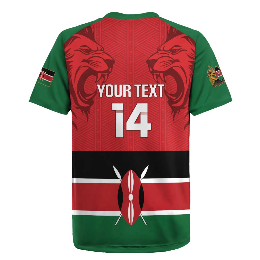 Custom Kenya Football Rugby Jersey Go Harambee Stars African Pattern