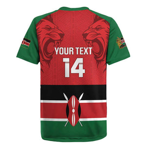 Custom Kenya Football Rugby Jersey Go Harambee Stars African Pattern