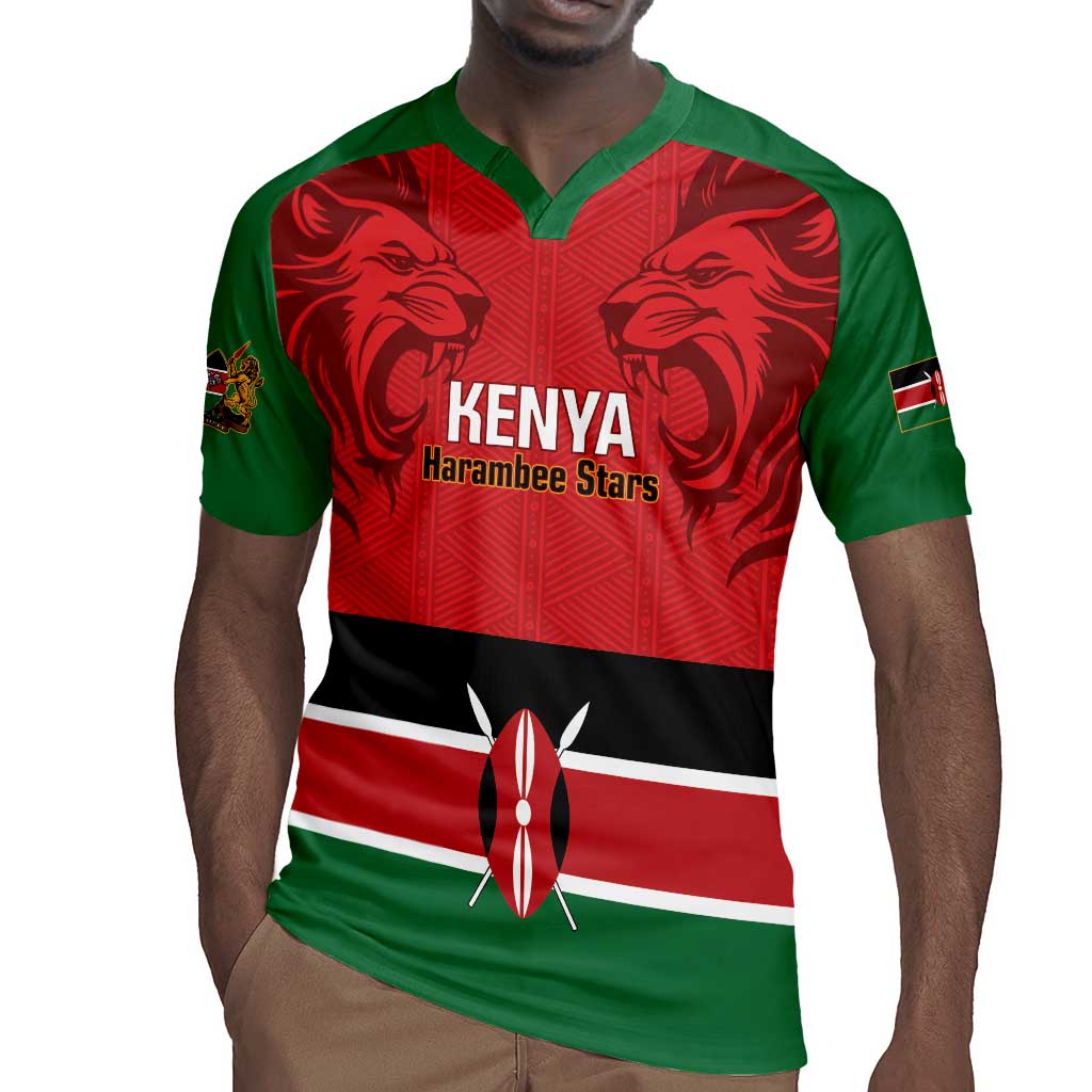 Custom Kenya Football Rugby Jersey Go Harambee Stars African Pattern