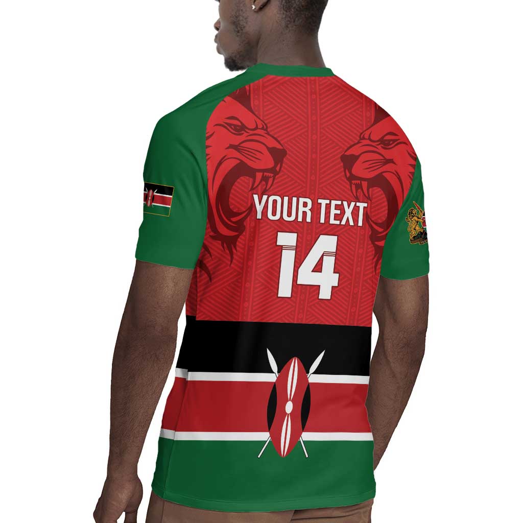 Custom Kenya Football Rugby Jersey Go Harambee Stars African Pattern