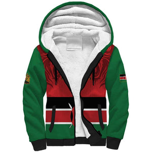 Custom Kenya Football Sherpa Hoodie Go Harambee Stars African Pattern