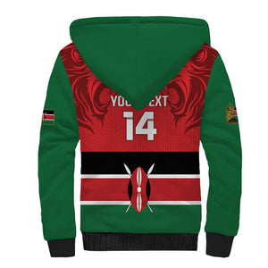 Custom Kenya Football Sherpa Hoodie Go Harambee Stars African Pattern