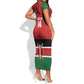 Custom Kenya Football Short Sleeve Bodycon Dress Go Harambee Stars African Pattern LT14