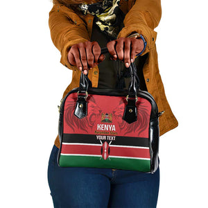 Custom Kenya Football Shoulder Handbag Go Harambee Stars African Pattern