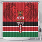 Custom Kenya Football Shower Curtain Go Harambee Stars African Pattern