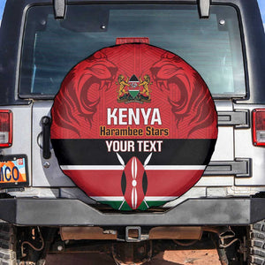 Custom Kenya Football Spare Tire Cover Go Harambee Stars African Pattern