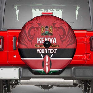 Custom Kenya Football Spare Tire Cover Go Harambee Stars African Pattern