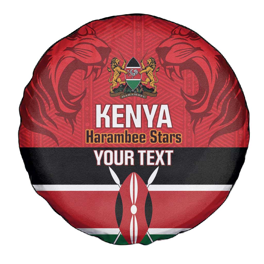 Custom Kenya Football Spare Tire Cover Go Harambee Stars African Pattern