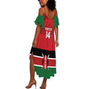 Custom Kenya Football Summer Maxi Dress Go Harambee Stars African Pattern