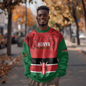 Custom Kenya Football Sweatshirt Go Harambee Stars African Pattern